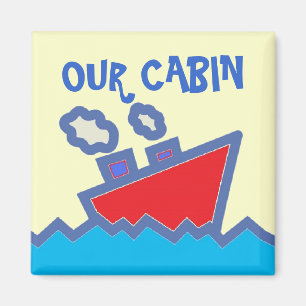 Our Cabin Sq. Stateroom Door Marker Magnet