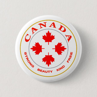 Our Canada Emblem 6 Cm Round Badge
