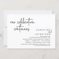 Our Celebration Continues, Wedding Elopement Party