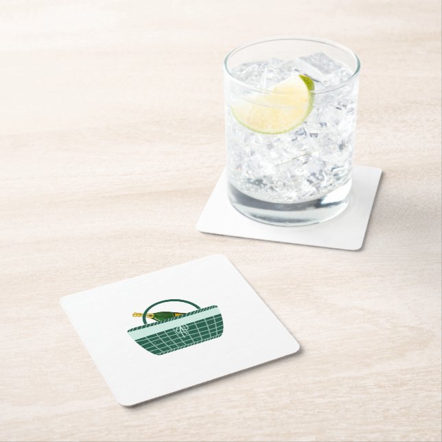 Our Central Park Love Story Napkins Square Paper Coaster (Insitu)