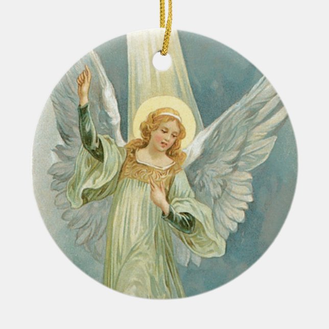 Our Christmas Angel Ceramic Tree Decoration (Front)