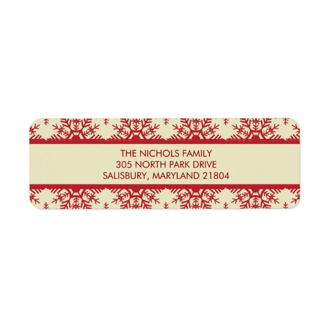 Our Christmas Card Address Labels (Front)