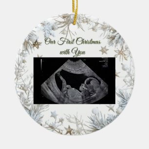 Our Christmas Miracle Pregnancy Ultrasound Ceramic Tree Decoration
