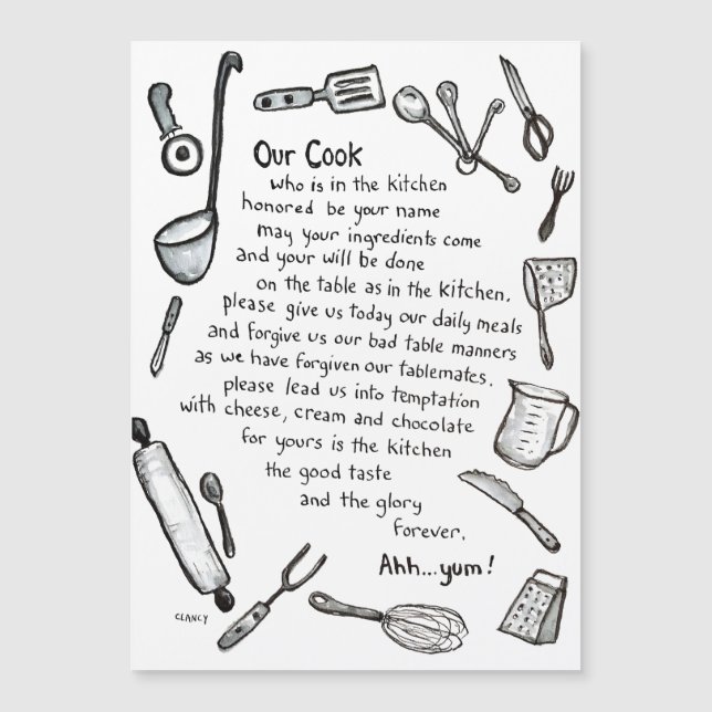 Our Cook Kitchen Magnet (Front)