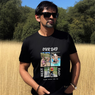Our Dad Best Dad Photo Collage Personalise Father T-Shirt