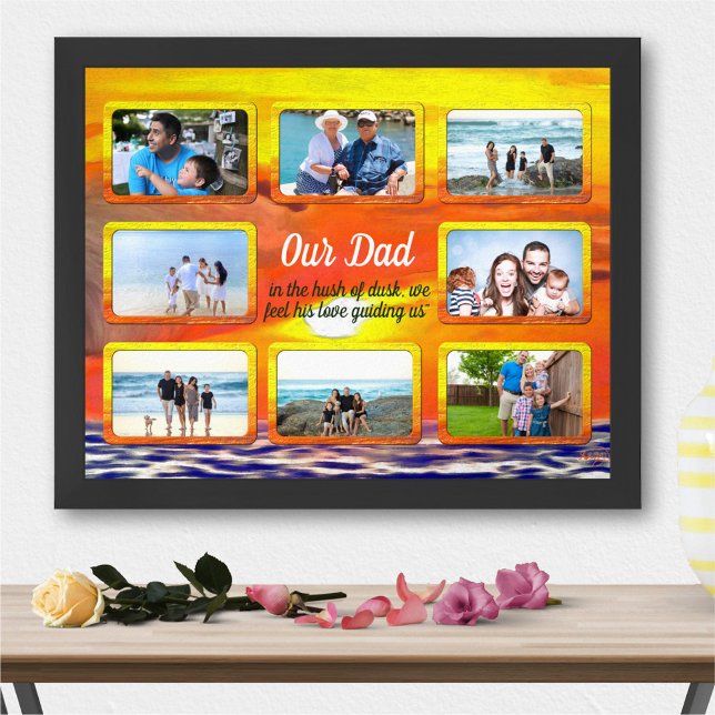 Our Dad Sunset 2443 Family Photo Collage Art Print (Creator Uploaded)