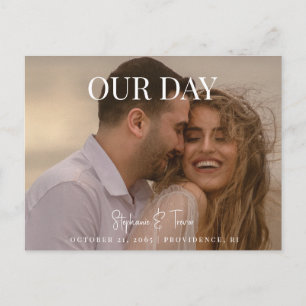 Our Day Photo Wedding Save the Date Postcard
