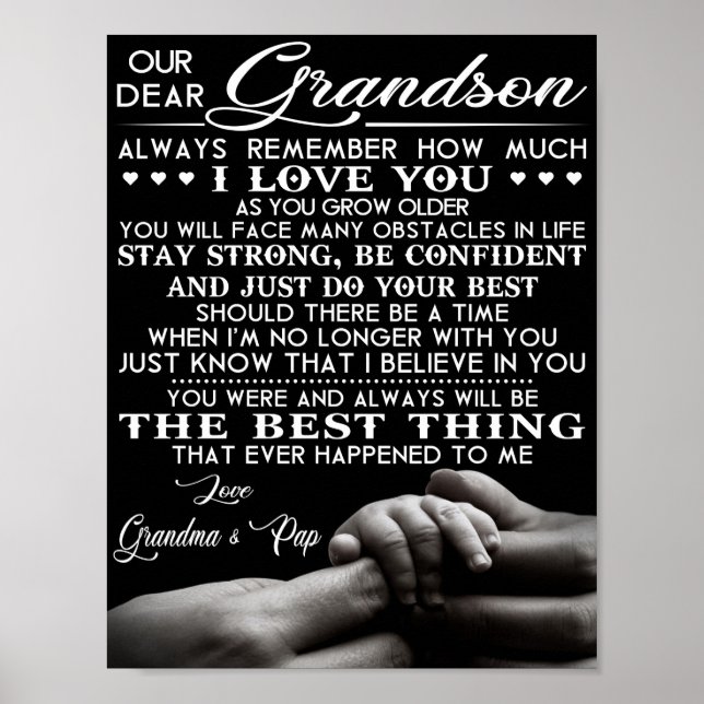 Our Dear Grandson Poster (Front)