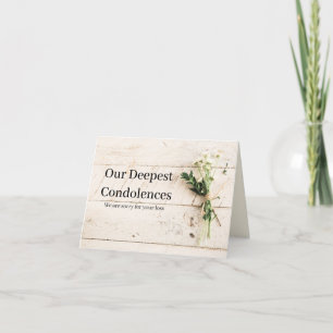 Our Deepest Condolences Card