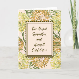 Our Deepest Sympathies and Heartfelt Condolences Thank You Card