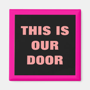 Our Door Generic Stateroom Door Marker Pink Magnet