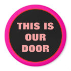 Our Door Stateroom Round Door Marker pink