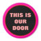 Our Door Stateroom Round Door Marker pink
