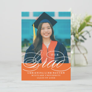 OUR ELEGANT SCRIPT GRAD   GRADUATION INVITATION