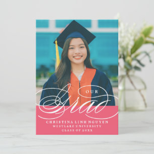 OUR ELEGANT SCRIPT GRAD GRADUATION INVITATION