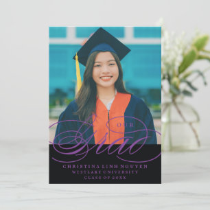 OUR ELEGANT SCRIPT GRAD   GRADUATION INVITATION