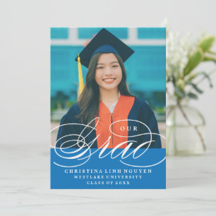 OUR ELEGANT SCRIPT GRAD GRADUATION INVITATION