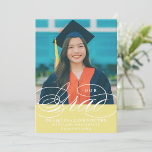 OUR ELEGANT SCRIPT GRAD GRADUATION INVITATION