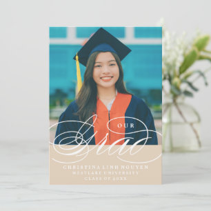 OUR ELEGANT SCRIPT GRAD   GRADUATION INVITATION