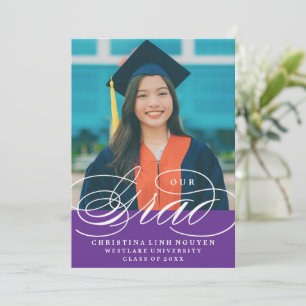 OUR ELEGANT SCRIPT GRAD   GRADUATION INVITATION