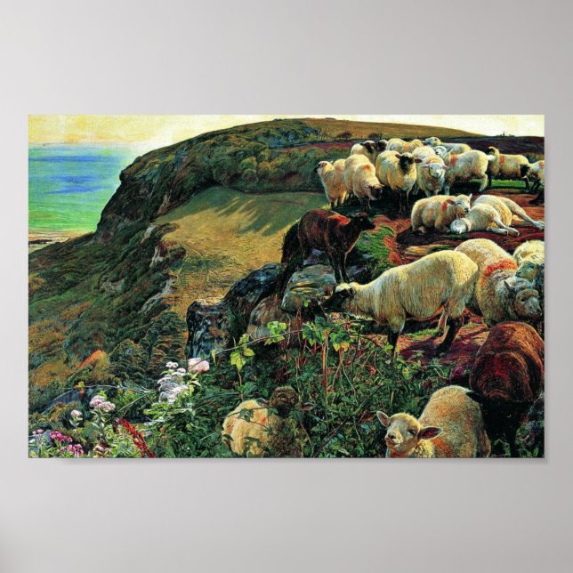 Our English Coast (Stray Sheep) By Hunt William Poster (Front)