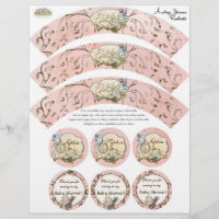 Our Faerie Princess, Baby Shower Cupcake Wrapper