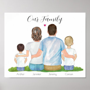 Our Family Custom Print, Family Poster