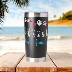 Our Family Dad Mum Son Daughter Cat Labrador Retri Insulated Tumbler