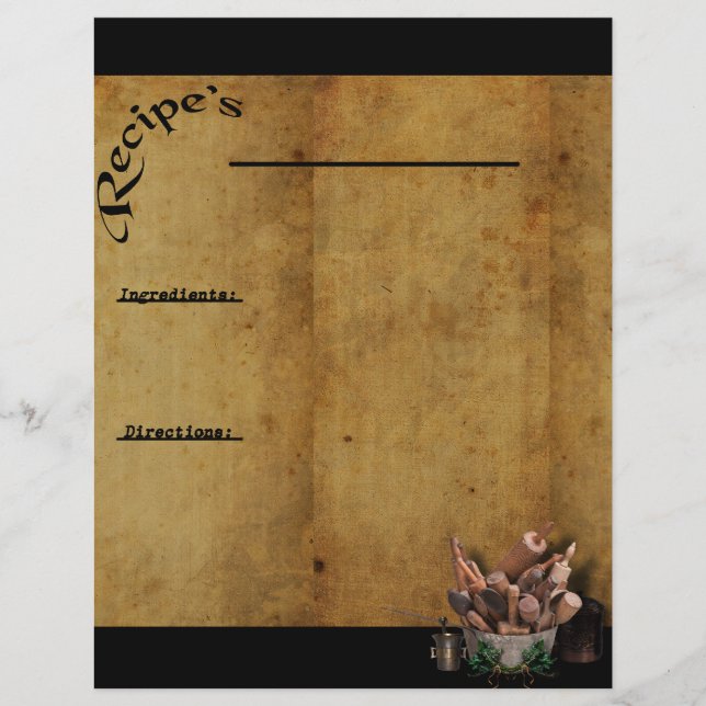 Our Family Favourites- Recipe Page Inserts 2 (Front)