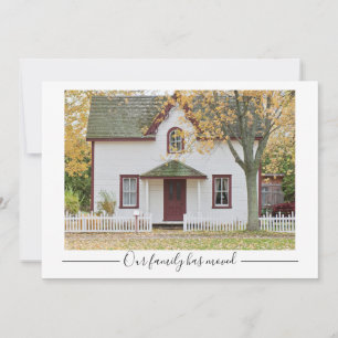 Our Family Has Moved Custom House Photograph Announcement