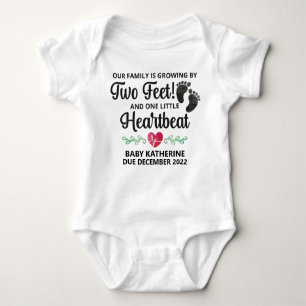 Our Family is Growing by Two Feet  Baby Bodysuit