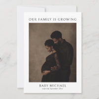Our Family Is Growing Modern 2 Photo Pregnancy