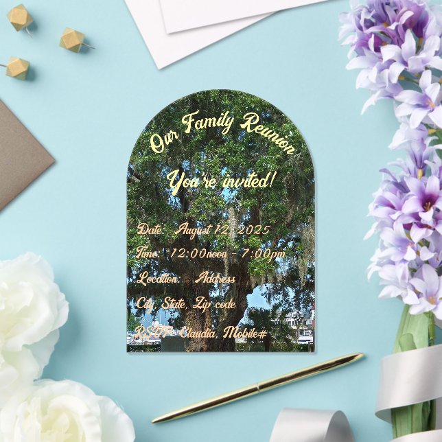 Our Family Reunion, Acrylic invitation (Insitu (Wedding))