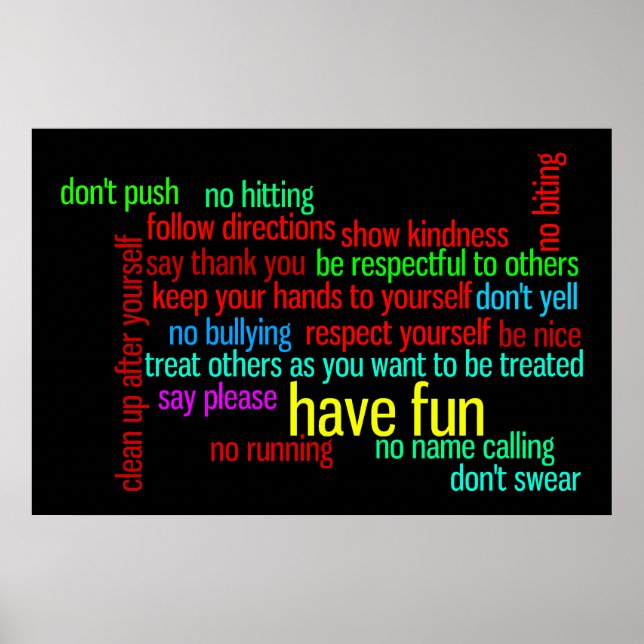 Our Family Rules Poster (Front)