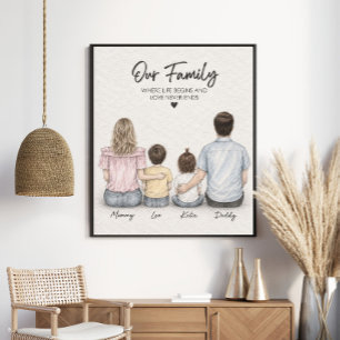 Our Family Where Life Begins & Love Never Ends Poster