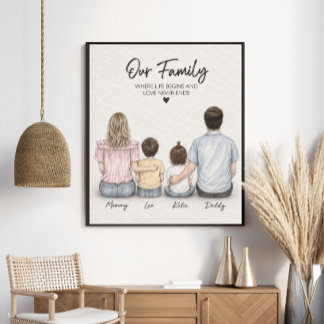 Our Family Where Life Begins & Love Never Ends Poster