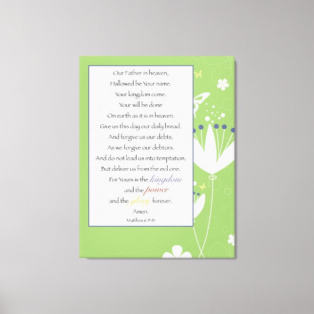 Our Father in Heaven 11"x14" Wrapped Canvas (Front)