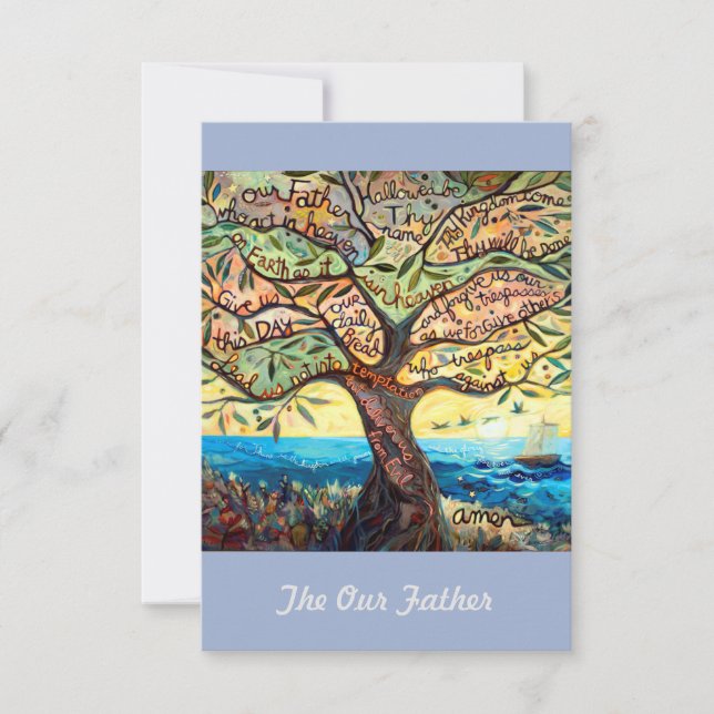 Our Father (Lord's Prayer) 3.5x5" Prayer Card (Front)