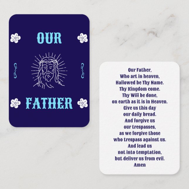 Our Father Prayer Card – Traditional Language (Front/Back)