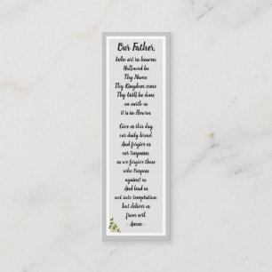 Our Father Prayer Matthew 6:9–13 Bookmark Card