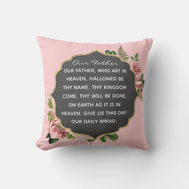 Our Father Prayer - Pillow (Front)