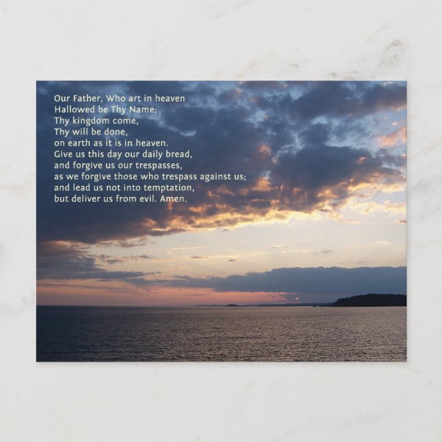 Our Father Prayer Postcard (Front)