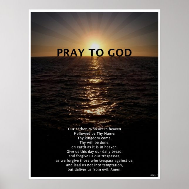 Our Father Prayer Poster (Front)