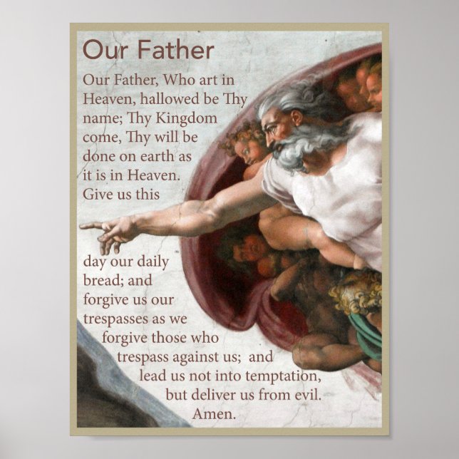 Our Father Prayer Poster (Front)