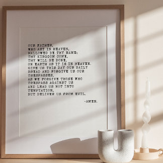 Our Father, The Lord's Prayer Poster