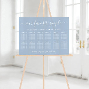 Our Favorite People 12 Table Wedding Seating Acrylic Sign