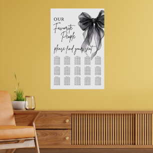Our Favorite People Bow Wedding Seating Chart