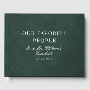 Our Favourite People Forest Green Wedding Guest Book