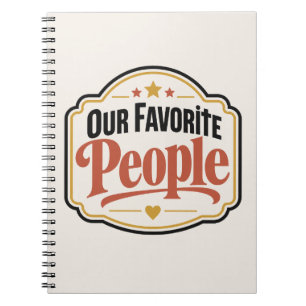 Our Favourite People Personalised Family Gift No Notebook