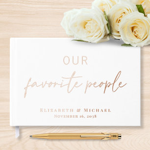 Our Favourite People Photo White Wedding Guest Book